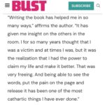 Aida Rodríguez Instagram - Thank you @bust_magazine for this amazing write up on my book #legitimatekid It is bold and stares in the face of the many monsters that I wanted to confront. The womanNESS that showed up for me throughout my entire life cannot be overshadowed by the absence of my father. I really appreciate you pointing out what so many missed in my life, including me. My book has been out a month, and the responses that I have received have been overwhelmingly loving, supportive and full of gratitude. I appreciate every single one of you! I will continue to uplift the voices of the people who are often ignored and disrespected in this society. They are, and will forever be, my heroes‼️ Click the link in the bio and order a copy today. Legitimate Kid is available wherever books are sold.