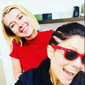Aimee Interrupter Instagram - Hey everyone!! Our @jimmykimmellive episode is replaying tonight!! Still so honored and grateful that we had the opportunity to do this! 
Thank you so much to the legendary @kathyjeung for the beautiful make up and my girl @nikkimcafee for always keeping my hair on point! 😊💕 #theinterrupters #kimmel #jimmykimmellive #aimeeinterrupter