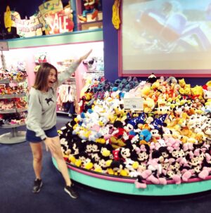 Aimee Teegarden Instagram - Even as an adult I can’t help wanting to dive into the pile of stuffed animals @ The Disney Store🤪  #tbt #roadtrip #adulting #dontgrowup