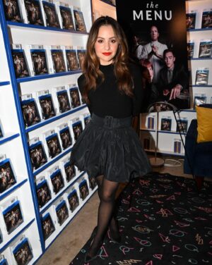 Aimee Carrero Instagram - The Menu x Blockbuster 📼⁣
⁣
The collab we didn’t know we needed!⁣
⁣
Styling: @bradgoreski @daniela_viviana ⁣
Hair: @bobbyeliot ⁣
Color: @mothermaehair ⁣
Makeup: @storyofmailife ⁣
Photos: Getty and @bobbyeliot⁣
⁣
@themenufilm is now available on blu-Ray and digital