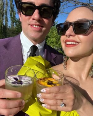 Aimee Carrero Instagram - 24 hours in Austin made possible by Albuterol®️ and the spiciest margaritas in recent memory. ⁣
⁣
No wind, no rain, or asthma attack was going to keep us from getting our kissy babies @pinkston @_justinegarcia married on a perfect spring day.⁣
⁣
🕊️