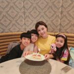 Aimee Chan Instagram – Every day seems like a birthday celebration with these sweet peas! 💖 #flashback #birthday #lunch 
@mo_hkg