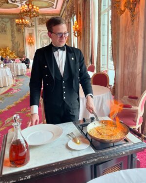 Aiste Miseviciute Instagram - Classic cooking at its best from the most stellar ingredients one can find in the British isles at the Ritz London @theritzlondon by chef @johnwilliamschef and his team. Impeccable service as always too. 

In the pictures

- Dorset crab with crème fraîche and Imperial caviar
- Beef tartar and caviar tartelette
- Isle of Mull scallop,avocado and citrus
- Native lobster, spiced carrot, lemon verbena and finger lime, accompanied by some ginger and lobster barbajuan
- Beef Wellington
- Crêpes Suzette
- Ritz Chocolate Souffé, whose recipe has remained unchanged since 1906