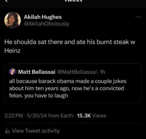 Akilah Hughes Instagram - In lieu of a daily news podcast, my thoughts. What a day 😂