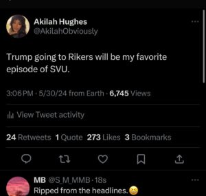 Akilah Hughes Instagram - In lieu of a daily news podcast, my thoughts. What a day 😂