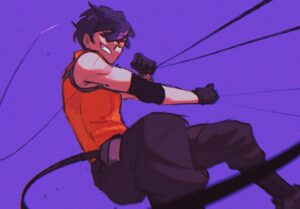 Alaine Baybayan Instagram - wanted a character that uses needles and threads as a weapon,, still picking away at him but hopefully he’ll be fun to animate
.
.
.
#oc #ocs #originalcharacter  #originalcharacters #digitalart