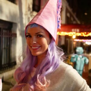 Alana de la Garza Instagram - Happy Halloween you all!!! Tonight let’s be grateful for each other and the time we have together.❤️ Nice night with my family. Even met a complete stranger with a matching costume. #Unicorn #halloween