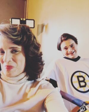 Alanna Ubach Instagram - Oh don’t mind us! @max_burkholder @nbc @peacock  #Tedon PeacockJanuary11th!!