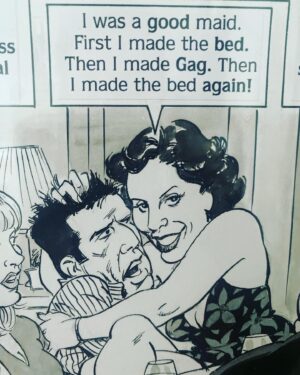 Alanna Ubach Instagram - #meetthefockers #madmagazine @benstiller @theherz This Mad magazine strip of Stiller as Gaylord and my Isabella character hangs in the hallway of one of my favorite humans, Jim Herzfeld (the writer of Meet the Parents/Fockers)!! 🥸💕❤️❤️🥰💋💄💃🏽💅🏽💅🏽