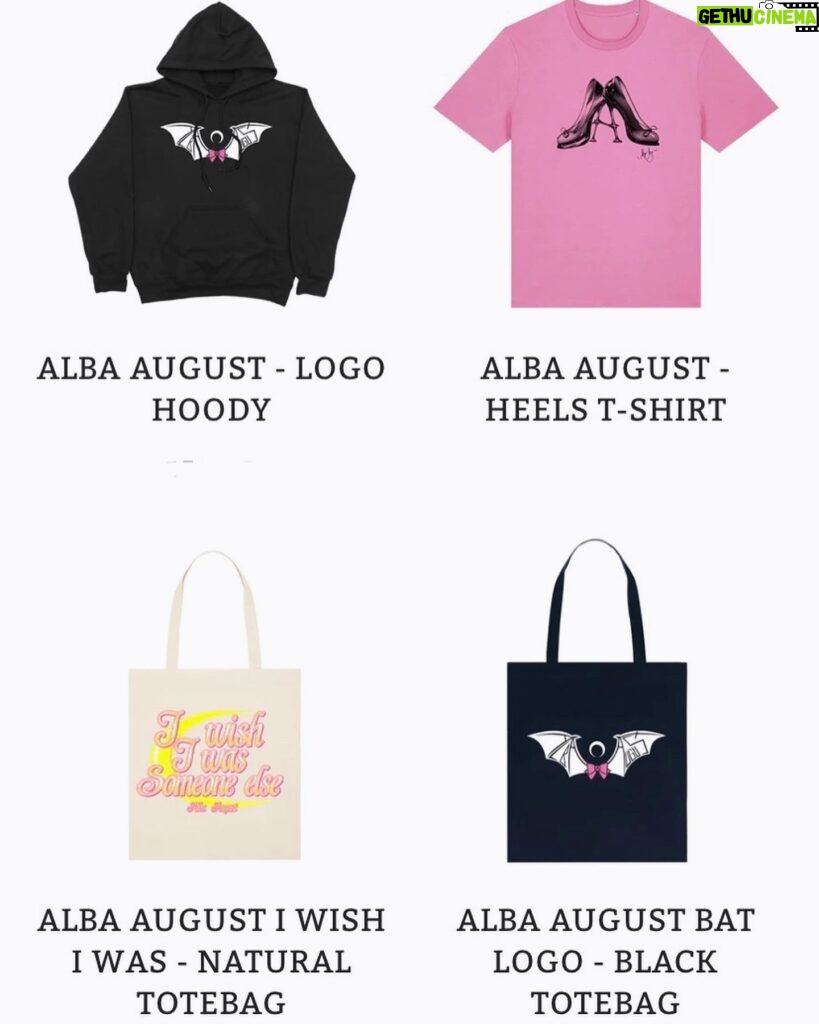 Alba August Instagram - MERCH !!! 🎀🎀🎀 Link in bio