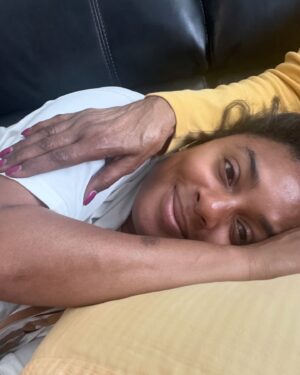Alesha Renee Instagram - My fave place is right next to her, under her loving hands , safe, seen  and never judged . Grandmothers love . A gift from God