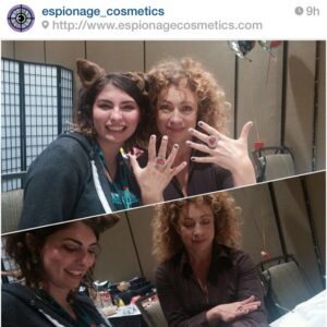 Alex Kingston Instagram - Repost from @espionage_cosmetics thank you so much for doing my nails and sending me off with a gift bag. I absolutely love them. If you haven't already make sure to follow them and check out their website! Xx Alex