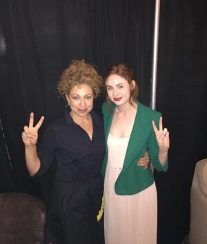 Alex Kingston Instagram - Karen and I having a  fab time reuniting in Providence RI