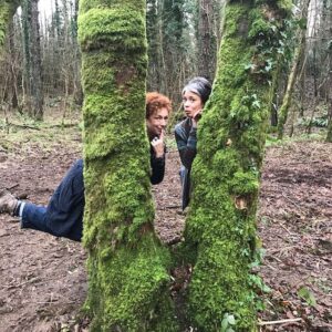 Alex Kingston Instagram - Witches playing in the woods ! Haha!