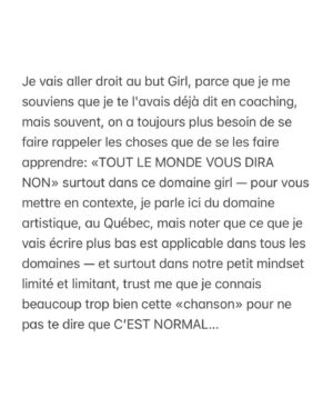 Alexandra Cosentino Instagram - Si pour devenir un vrai cow-boy tu dois tomber de ton cheval at least 100 fois… 🥹 Ce petit talk te ré-apprendra ce que les down de la vie nous font trop souvent oublier.

Dédicace spéciale à une GlowGirl que j’adore, you know who you are & you are FABULOUS ! 🫶🏽🌼❤️ 

#coulisses #coachingpersonal #underdogmentality #bulldogdetermination