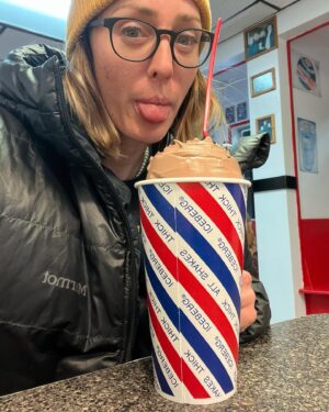 Alexandra Johnson Instagram - All that training at Nationals last week paid off! Cinderella is Dead V13ish ☑️ ft. celebratory snugs with my favorite guy. This one gets a slash but I put in a good few sessions with @allisonvest and it felt hard and more low end 13 than 12 for me personally. Victory milkshake per usual. Size mini.

@marmot @evolv_worldwide @athleticbrewing @hydroflask @tensionclimbing @trangoclimbing @frictionlabs @rhinoskinsolutions @organicclimbing