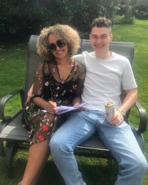 Alexandra Mardell Instagram - Swipe for the before … 

Last spring learning lines at a family BBQ for a selftape 🥰 
@itvxofficial