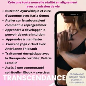 Alexandra Stellini Instagram - **CONCOURS**
Les cocos!!
Pour célébrer l’arrivée de l’automne, j’ai décidé de lancer un concours bien spécial!! 🤩
Courez la chance de gagner une participation au programme Transcendance qui débute dès le 20 septembre afin de développer les capacités de votre esprit et de créer une réalité en alignement avec votre mission de vie🙏🏽
.
Ce qui est inclus:
.
♥ Nutrition Ayurvédique et cure d’automne avec @lunaveda 
♥ Atelier sur le subconscient : comment le reprogrammer
♥ Apprendre à manifester
♥ Cours de yoga virtuel avec @ze_namaze 
♥ Traitement énergétique avec @valerie.lemelin.therapeute
♥ Accès à une communauté spirituelle
♥ Ebook   exercices
.
.(valeurs de 557$)
.
Pour participer:
1- Abonnez-vous à @ze_namaze @lunaveda @valerie.lemelin.therapeute 
2- Taguez deux amis qui seraient intéressés à participer au programme et écrivez en commentaire pourquoi ce programme t’aiderais!
3- Partage dans ta story la 2ième photo de mon post☺️
.
.
Le ou la gagnante sera annoncé ce jeudi 17h . Bonne chance à tous!!✨🙏🏽