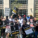 Alexandra Shipp Instagram - Day 3 of STRIKE! The studios are shutting down streets, putting up phony construction sites and cutting back trees so there’s no shade KNOWING it’s almost unbearably hot! What’s crazy is that we’ve been internally debating residuals and the overwhelming influx of streaming and AI for years now. It’s hard to put it into words, but it’s been a tough road for any actor in this industry. As the economy evolves, as well as cost of living, it’s becoming more and more apparent that our deals need to evolve as well!! We aren’t going to back down. We aren’t going to give up. We support all unions fighting for equality and equal pay. We are powerful. We are @sagaftra. #UNIONSTRONG #support the #strike