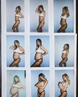 Alexandria DeBerry Instagram - I’m so thankful I’ve gotten to love on you an extra 2 weeks 👼🏽happy due date, my precious boy! what a privilege it was carrying you for 9 months,   now getting to hold you in my arms! the greatest love I’ll ever know 🫶🏼

#pregnancypolaroids #babybeede2022 #beauxdiesel #newborn #pregancyupdate #duedate #babyboy