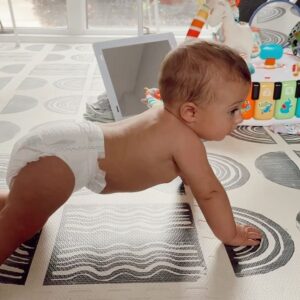 Alexandria DeBerry Instagram - BEAUX DIESEL months 6   7 ⚡️ (swipe for the cutest lil sushi roll in his new fit 🎎)

officially 7 months today & has: 
🇯🇵 moved to a new country   got his 1st passport stamp 
✈️ taken his 1st flight / taxi ride / train
🍓 started food & is a big fan of strawberries   sweet potato 
⚾️ attended his 1st baseball game (go @yomiuri.giants )
🦷 had 2 bottom teeth poke through
💪🏼 can hold a plank   starting to crawl
👀 has lashes a girl can only dream of
😁 thinks his daddy is hysterical
📸 loves the attention he gets from sweet strangers when out   about here

#babymilestones #6monthsold #7monthsold #beauxdiesel #babybeede2022 #babyfever #blueeyedboy #babyboystyle