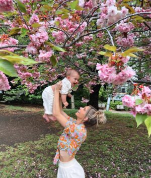 Alexandria DeBerry Instagram - one year ago 🌸 
church, cherry blossoms,   strolling the Meguro river with my boys. 

I remember being anxious to be living half way across the world with a 6 month old, in a foreign country where I don’t speak the language or know anyone… but it ended up being one of the most unbelievable experiences of our lives. 

this was our first week in Japan & Beaux’s 1st time in church.  Seeing people from all over coming together to worship God together in both English & Japanese was incredible   so so special. 

I had been disappointed that our trip had gotten pushed so we had missed peak cherry blossom season.. but after walking out of service that day, we found this beautiful area in full bloom, bursting pink! 
it felt like a little God smile telling me everything was going to work out just fine 🫶🏼

Trusting where God leads is always an adventure… my hope is to hand over my own plans   doubts & bravely follow wherever He guides! I’ll be sure to have my Google Translate app ready too, just in case 😜🌎💮