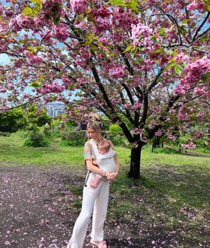 Alexandria DeBerry Instagram - one year ago 🌸 
church, cherry blossoms,   strolling the Meguro river with my boys. 

I remember being anxious to be living half way across the world with a 6 month old, in a foreign country where I don’t speak the language or know anyone… but it ended up being one of the most unbelievable experiences of our lives. 

this was our first week in Japan & Beaux’s 1st time in church.  Seeing people from all over coming together to worship God together in both English & Japanese was incredible   so so special. 

I had been disappointed that our trip had gotten pushed so we had missed peak cherry blossom season.. but after walking out of service that day, we found this beautiful area in full bloom, bursting pink! 
it felt like a little God smile telling me everything was going to work out just fine 🫶🏼

Trusting where God leads is always an adventure… my hope is to hand over my own plans   doubts & bravely follow wherever He guides! I’ll be sure to have my Google Translate app ready too, just in case 😜🌎💮