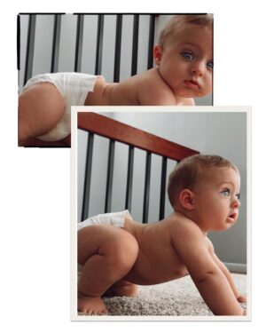 Alexandria DeBerry Instagram - BEAUX DIESEL months 6   7 ⚡️ (swipe for the cutest lil sushi roll in his new fit 🎎)

officially 7 months today & has: 
🇯🇵 moved to a new country   got his 1st passport stamp 
✈️ taken his 1st flight / taxi ride / train
🍓 started food & is a big fan of strawberries   sweet potato 
⚾️ attended his 1st baseball game (go @yomiuri.giants )
🦷 had 2 bottom teeth poke through
💪🏼 can hold a plank   starting to crawl
👀 has lashes a girl can only dream of
😁 thinks his daddy is hysterical
📸 loves the attention he gets from sweet strangers when out   about here

#babymilestones #6monthsold #7monthsold #beauxdiesel #babybeede2022 #babyfever #blueeyedboy #babyboystyle