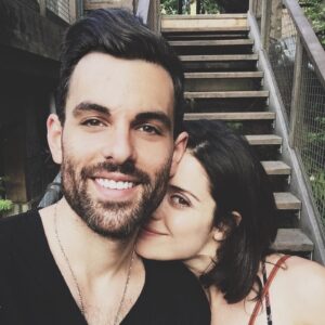 Ali Cobrin Instagram - This one. 🦁. Happiest day of BIRTH. TY @peg_resnick 🤰🏻! If you’ve ever been lucky enough to meet my husband you know he’s the most generous, loving, affectionate, patient, artistic, talented and gorgeous man alive. How lucky am I?!! Today is not about me, though. Today is all about celebrating the one and only @zakresnick - help me wish him all the best for this year to come and many, many more! 😘🎉🍾