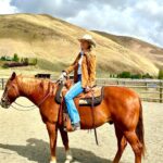 Ali Larter Instagram - Jersey cowgirl, back on the saddle! What can I say? If anyone told me 3 years ago that I would be living in the mountains, raising myself and my family, rediscovering my marriage, and that would lead to this new life I would never have believed it. But trusting my gut, hiking these blessed mountains until tears burst through, laughing with new friends, always savoring great wine, occasionally pulling the covers over my eyes because the fears of the unknown were paralyzing, fighting for work and then landing the role of my dreams… it was always about having faith in the journey of life. The peaks and valleys. I hope everyone who reads this believes that everything they need is truly within reach if they dare to dream. ❤️💫❤️