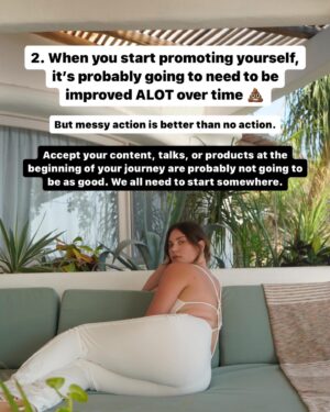 Ali Tate Cutler Instagram - Save this for the days you feel too cringe to show up ‼️

HOW TF ARE WE SUPPOSED TO FIND YOUR LIFE CHANGING WORK IF YOU DON’T PROMOTE YOURSELF 🤷‍♀️🗣️👀

You’re going to feel cringe… until you don’t.

I want to hear you YELL about your…
Solutions ✅
Thoughts that will change my own ✅
Soul led offerings ✅
Products that make me happy to open my wallet ✅

Comment SPEAK for your free throat chakra masterclass…
