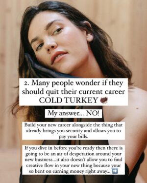 Ali Tate Cutler Instagram - So tell me… ⬇️

1) from people who made the jump already, what advice would you give 
2) from people yet to make the jump, where are you hung up?

#viral #careerchange #momentum