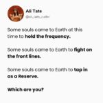 Ali Tate Cutler Instagram - Which energy is your soul? Front line Reserves Frequency holder ⬇️