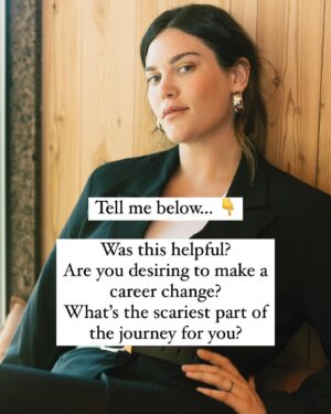 Ali Tate Cutler Instagram - So tell me… ⬇️

1) from people who made the jump already, what advice would you give 
2) from people yet to make the jump, where are you hung up?

#viral #careerchange #momentum