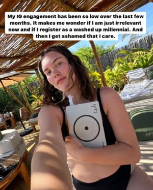 Ali Tate Cutler Instagram - My fingers are SHAKING typing this knowing I am going to post this.

But truth and authenticity go hand and hand and if I am mentoring women on being their magnetic self, I better start practicing this work in a chop wood, carry water kind of way.

This is post 1 of posting every day for a month so I can fall back in love with this app and create a space for all of the contrarian women out there.
