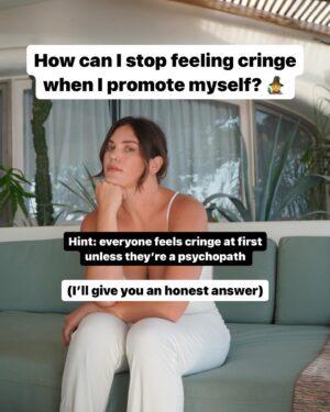 Ali Tate Cutler Instagram - Save this for the days you feel too cringe to show up ‼️

HOW TF ARE WE SUPPOSED TO FIND YOUR LIFE CHANGING WORK IF YOU DON’T PROMOTE YOURSELF 🤷‍♀️🗣️👀

You’re going to feel cringe… until you don’t.

I want to hear you YELL about your…
Solutions ✅
Thoughts that will change my own ✅
Soul led offerings ✅
Products that make me happy to open my wallet ✅

Comment SPEAK for your free throat chakra masterclass…