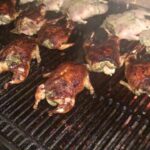 Alice Waters Instagram - I went by the Chez for the first time in weeks.. Gary was grilling the quails for the dinners "to go" tonight and I was mesmerized . His attention attention and skill was so impressive. He says he marinades them with herbs and a bit of wine to brown them well and to keep them beautifully medium rare inside.