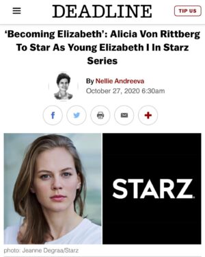 Alicia von Rittberg Instagram - I am a lucky little 🐛! Can’t tell you how excited I am.... 
#becomingelizabeth
