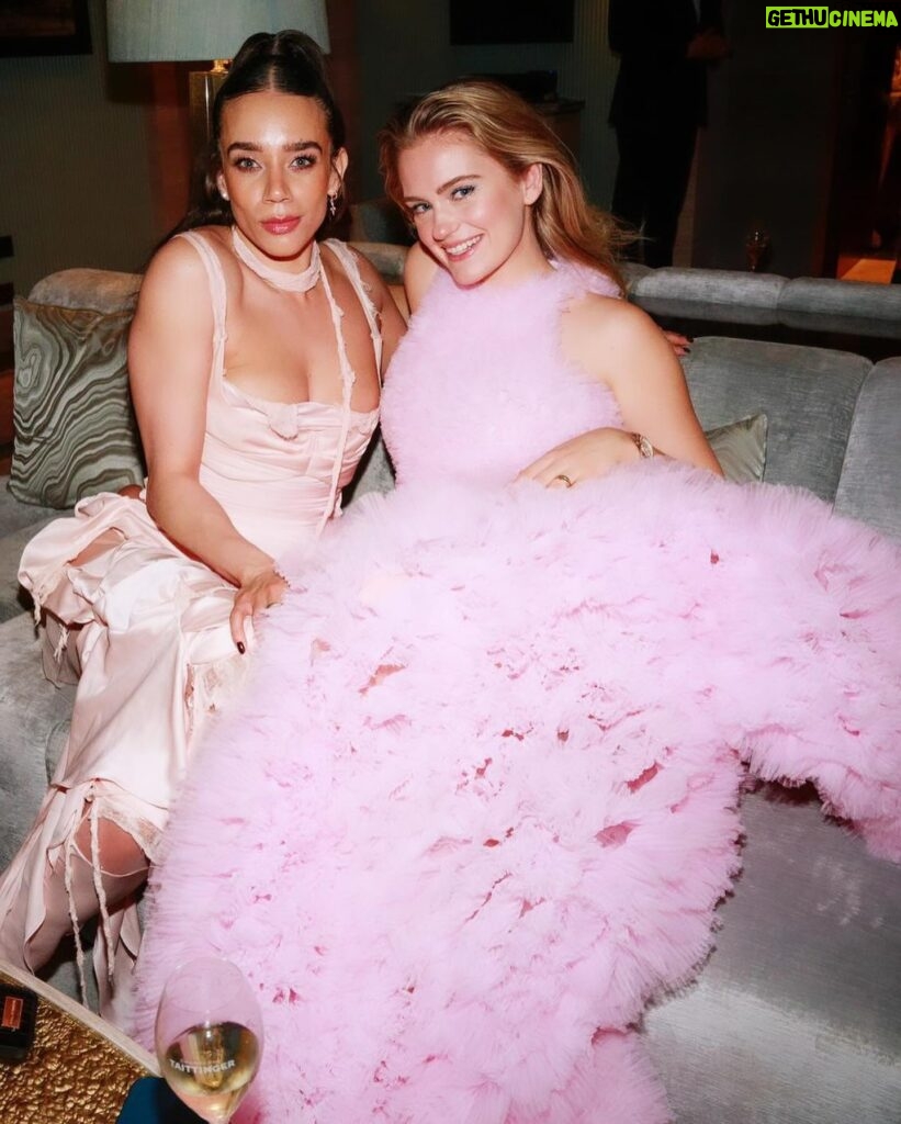 Alicia Agneson Instagram - @bafta X @vanityfair 2024 well you were just Dreamy! Forever Grateful to everyone in this amazing industry, and in awe of all the creative people I get to work with. 📸 @jamesdkelly Candy floss moment with @selezzalondon @ee #eerisingstar #eebaftas