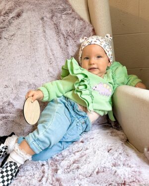 Alicia Banit Instagram - 10 months with our angel!

Plus 6 days woops. But Double digits! Time is flying and I want it to slow down but holy moly this age is fun! She’s discovering new things what feels like daily, she basically has conversations with us, I could swear she says no and she very clearly shows us she isn’t keen on something when she growls. Yes growls. Grrr. It’s hilarious. Her fav mode of transportation is diving headfirst to the floor and rolling, she absolutely wants to walk over crawl, she shakes her head for laughs and Eskimo kisses, clicks her tongue and revs her voice like a motorbike. The girl does not sit still, anything we touch she must also touch, she is SO inquisitive, the cheeky thing has started to climb out of her high chair and my gosh her squishy face smile is EVERYTHING! The squeals and throwing her hands up when she sees her grandparents melts my heart and man that ten month let’s cling to mum thing is REAL! But honestly, I’m cool with it 😍. Oh she’s also started dancing to music. We have a dancer ladies and gents. Lord help us 😂 (but also yay 😁)