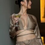 Alicia Moffet Instagram - Last night with @armanibeauty 🍸 Outfit @lapointe Styled by @florenceodurand