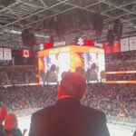 Alicia Witt Instagram - SOMUCHFUN was had this weekend!! what a blast to take a quick jaunt to nyc to watch the @ny_islanders WIN their playoff game against the @canes. now for tomorrow to stay in it! i’ve got my very own team jersey and so does @theimportanceofbeingernesth for good luck ☺️ congratulations to my friend, islanders and @ubsarena owner #jonledecky, and thank you for the most special weekend. also pictured: a whole bunch of @nyjets who were there to cheer us on, especially awesome sauce @malikktaylor who i sat next to for first period - and fellow christmas movie alumnus, @wesbrown225, who was attending as a longtime #islanders fan too!! 🧡💙 #goislanders #hockeyplayoffs