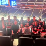 Alicia Witt Instagram - SOMUCHFUN was had this weekend!! what a blast to take a quick jaunt to nyc to watch the @ny_islanders WIN their playoff game against the @canes. now for tomorrow to stay in it! i’ve got my very own team jersey and so does @theimportanceofbeingernesth for good luck ☺️ congratulations to my friend, islanders and @ubsarena owner #jonledecky, and thank you for the most special weekend. also pictured: a whole bunch of @nyjets who were there to cheer us on, especially awesome sauce @malikktaylor who i sat next to for first period - and fellow christmas movie alumnus, @wesbrown225, who was attending as a longtime #islanders fan too!! 🧡💙 #goislanders #hockeyplayoffs