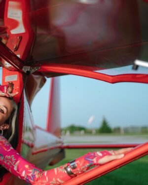 Alina Pash Instagram - That time when it was possible to fly on the beautiful little plane in Ukraine… 🥲💖

Magic overall by @waone_interesnikazki   @overall.ua 💞

Photo: @shpro1 
Make-up: @boiko_mua