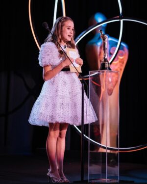 Alisha Weir Instagram - IFTA awards 24 ✨🤍
I was so excited to present two Awards at the IFTAs this year! Tune in tonight RTE2 at 9.35pm. Thank you so much for inviting me @universal_irl and @iftaacademy 
I had such a special night!!! Congratulations to all the nominees and Winners. 🖤