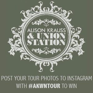 Alison Krauss Instagram - Share your photos from the Alison Krauss & Union Station and @WillieNelsonOfficial & Family Tour on Instagram with #AKWNTOUR to enter to win a 2014 AKUS Tour t-shirt. Make sure you are following @AlisonKrauss on Instagram to win! Winners will be selected next Wednesday, 8/6.