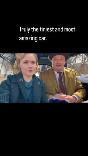 Alison Pill Instagram - I so loved the opportunity to yell at @mattjohnmaher constantly, both on and off set.  And the acoustics in this tiniest of cars really helped.  Watch us get into and out of this vehicle on #hellotomorrow on @appletvplus