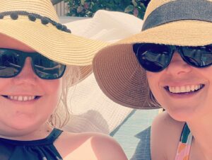 Alison Pill Instagram - Me and @katherinepill got to celebrate our mum’s birthday all together for the first time in forever.  There were poolside hangs, shuffleboard (is it the greatest game ever invented? Yes. Yes it is), the new Factory studio spaces (@fairgroundsstpete was closed today but the space looks awesome), and the most EXTRAORDINARY show of @gioswaby works at #stpetemfa So proud of my sister’s work on the show, more on the show itself in another post because it needs a separate essay.  Anyway.  Grateful for family time, good food, and great art.