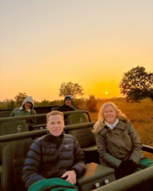 Alison Sweeney Instagram - Day 2 on safari started early! We got to watch the sun rise with baboons & giraffes. Such an incredible experience we’re having! #safari #southafrica