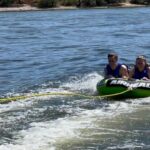 Alison Sweeney Instagram – Haha! Wipe out all the way. Ben had no trouble hanging on. Me not so much. 😂 Summer fun with Ben, Dave & some friends out at the lake. ☀️ 💦